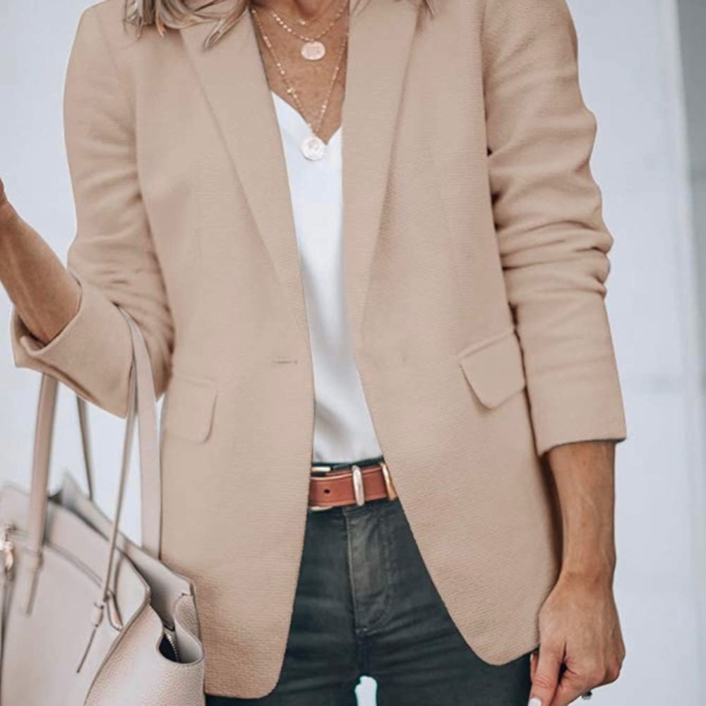 Women’s casual blazer open front long sleeve